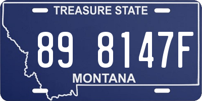 MT license plate 898147F