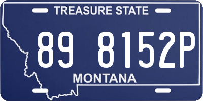 MT license plate 898152P
