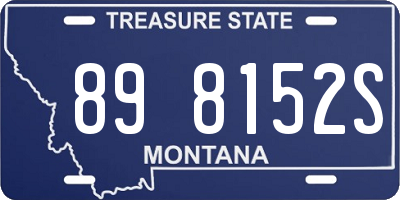MT license plate 898152S