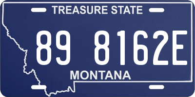 MT license plate 898162E