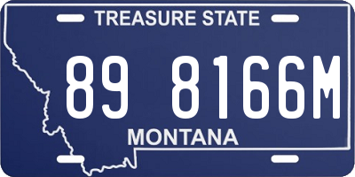 MT license plate 898166M