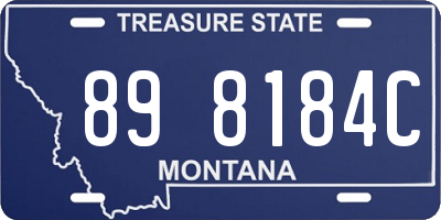 MT license plate 898184C