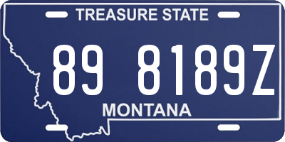 MT license plate 898189Z