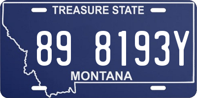 MT license plate 898193Y
