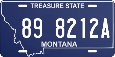MT license plate 898212A
