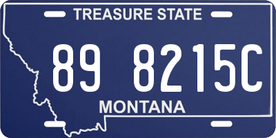 MT license plate 898215C