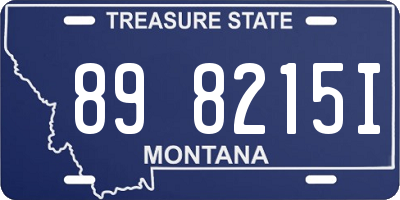 MT license plate 898215I