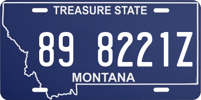 MT license plate 898221Z