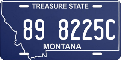 MT license plate 898225C