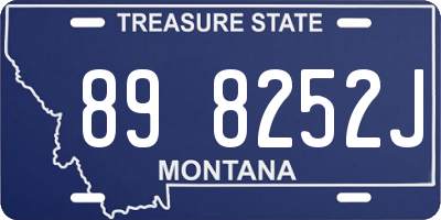 MT license plate 898252J