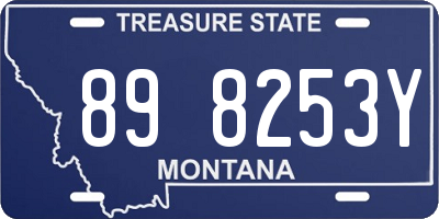 MT license plate 898253Y