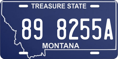 MT license plate 898255A