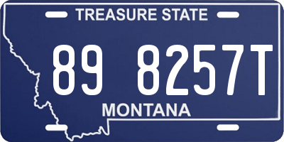 MT license plate 898257T