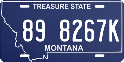 MT license plate 898267K