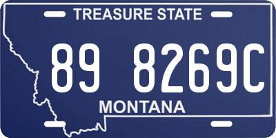 MT license plate 898269C