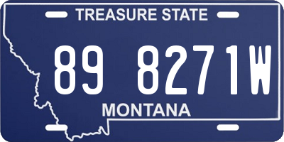 MT license plate 898271W