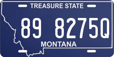 MT license plate 898275Q