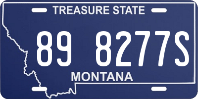 MT license plate 898277S