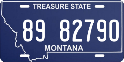 MT license plate 898279O