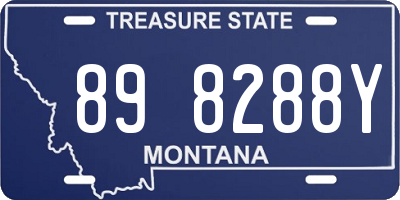 MT license plate 898288Y