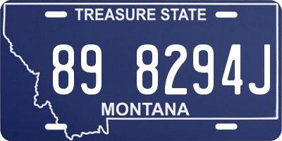 MT license plate 898294J