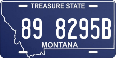 MT license plate 898295B