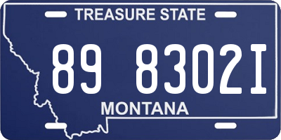 MT license plate 898302I