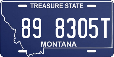 MT license plate 898305T