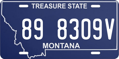 MT license plate 898309V