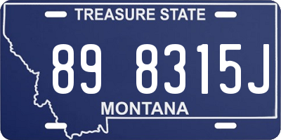 MT license plate 898315J