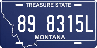 MT license plate 898315L