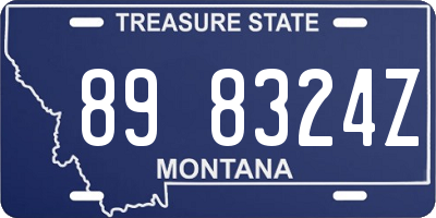 MT license plate 898324Z