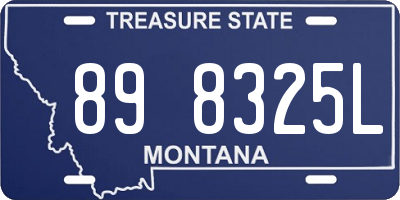 MT license plate 898325L