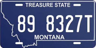 MT license plate 898327T