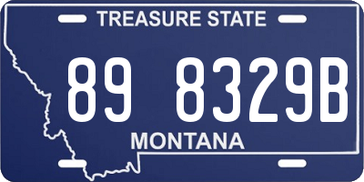 MT license plate 898329B