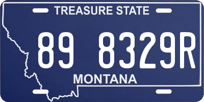 MT license plate 898329R