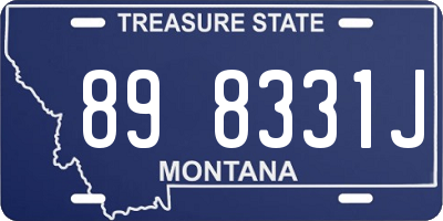 MT license plate 898331J