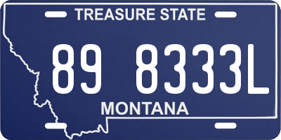 MT license plate 898333L