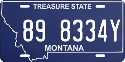 MT license plate 898334Y