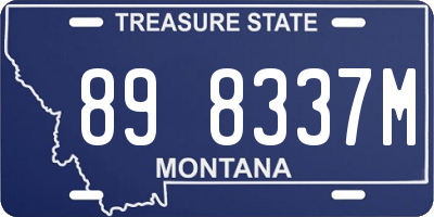 MT license plate 898337M