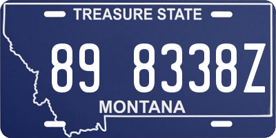 MT license plate 898338Z