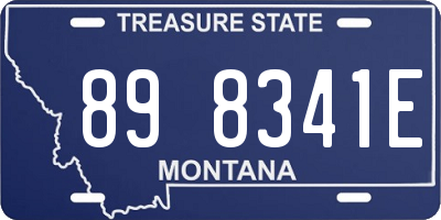 MT license plate 898341E