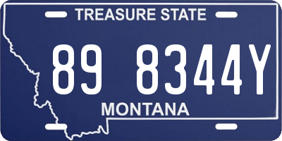 MT license plate 898344Y