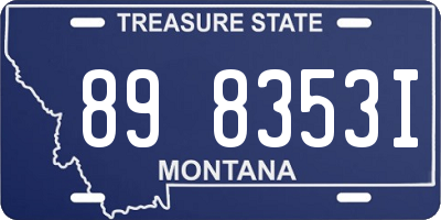 MT license plate 898353I