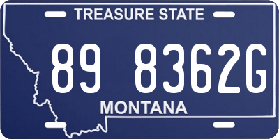 MT license plate 898362G