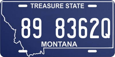 MT license plate 898362Q