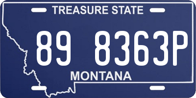 MT license plate 898363P