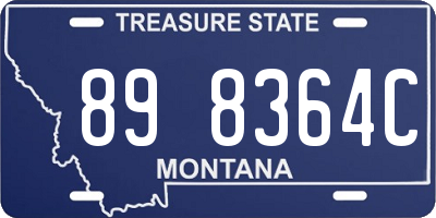 MT license plate 898364C