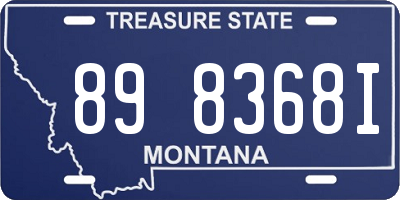 MT license plate 898368I