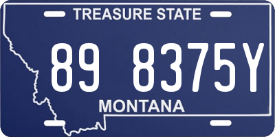 MT license plate 898375Y